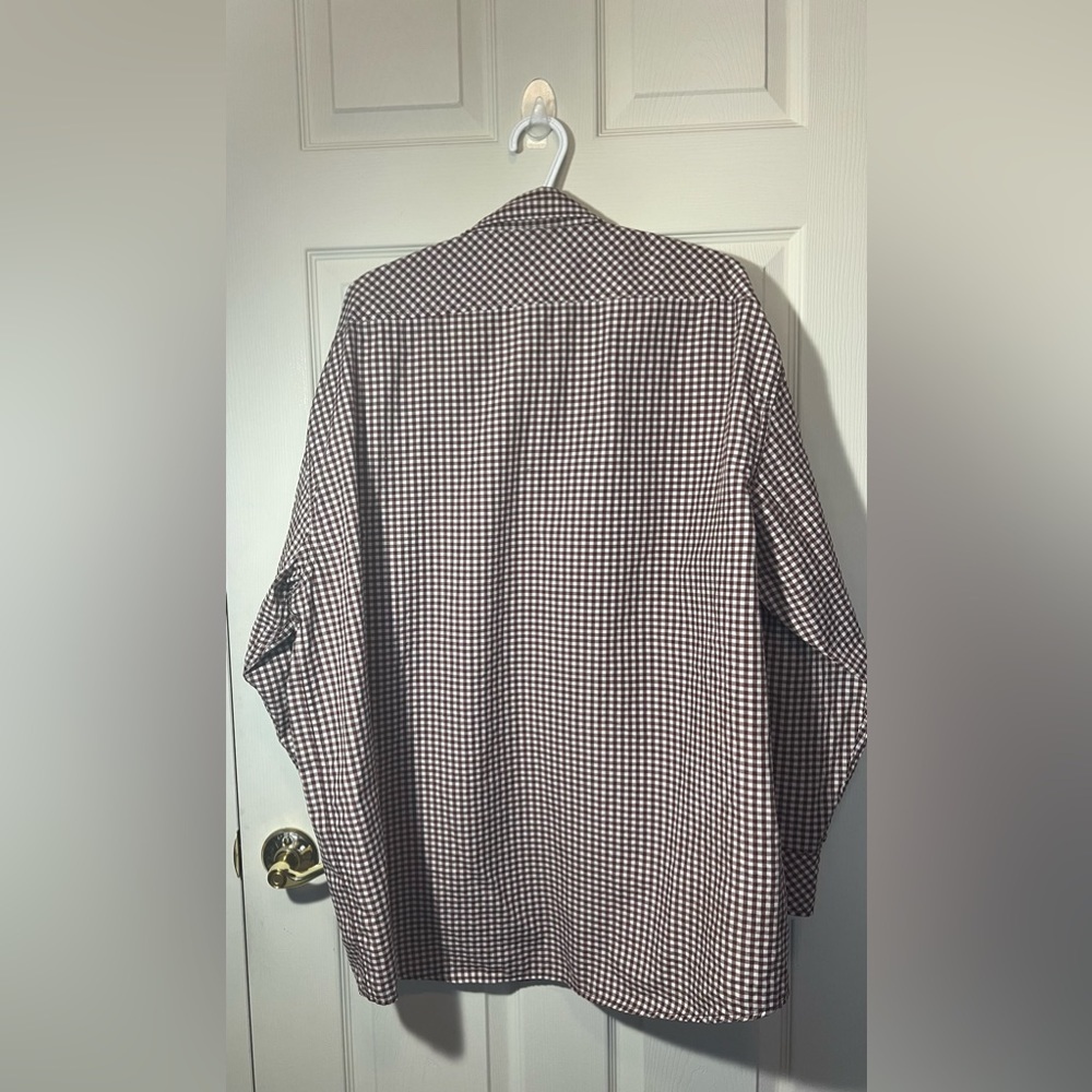 Blue Ink New York Mens Long Sleeve Button Up Shirt 3XL Red White Plaid - Picture 2 of 11